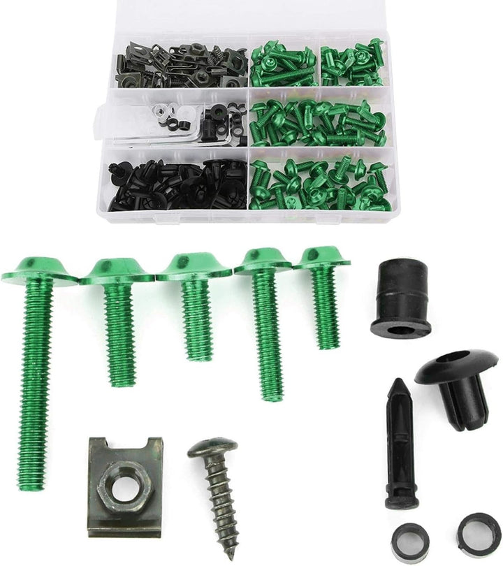 Verkleidungsschraubensatz, 198 Stück/Set Verkleidungsschrauben der Windschutzscheibe M5 M6 Schrauben