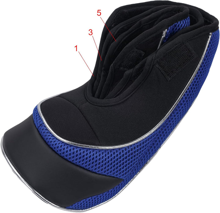 Andux Golf Schlägerkopfhüllen Holzkopfhüllen 460CC Driver Haken & Schlaufe 3 Stück Schwarz/Blau, Sch