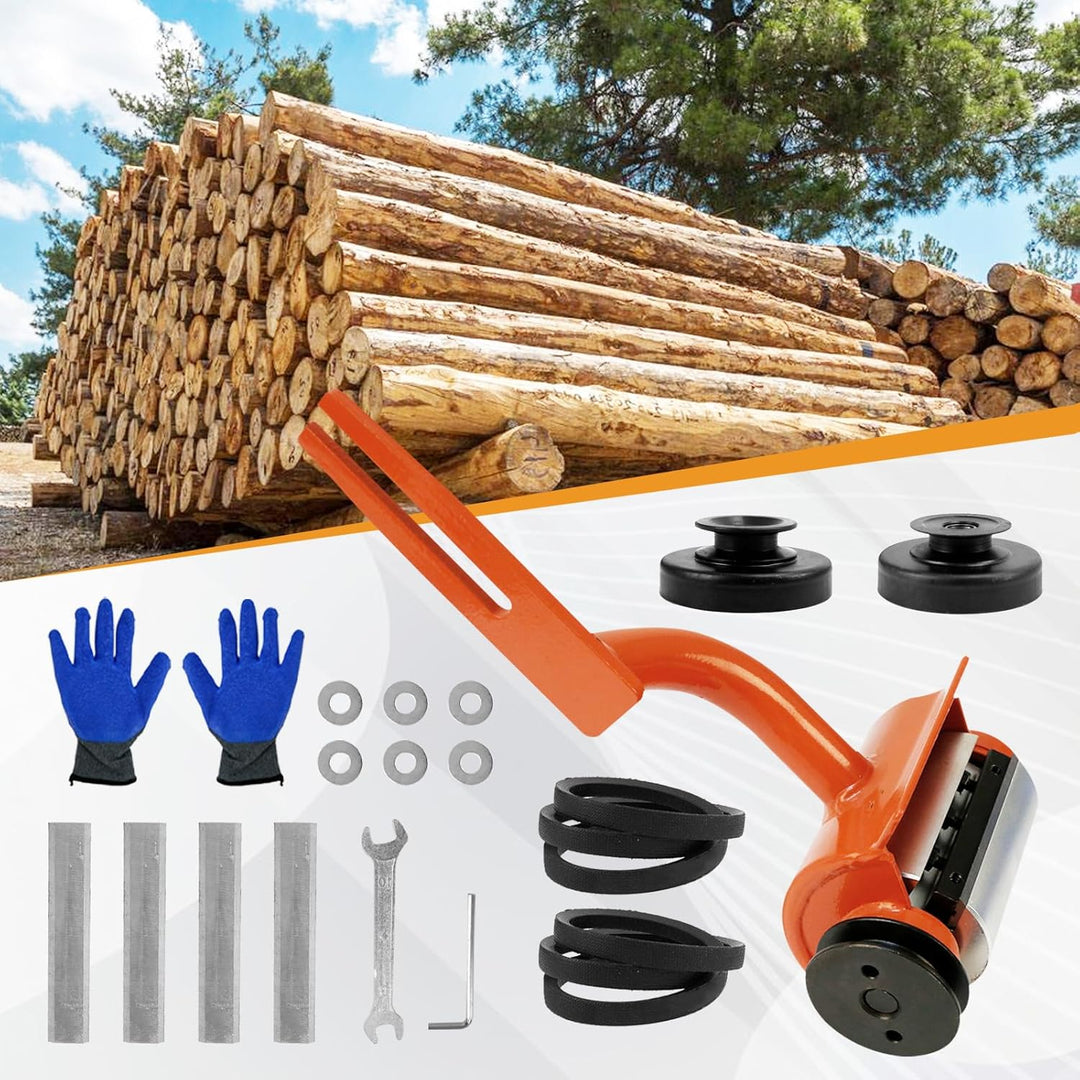 Holzschäler, Entrindungsgerät Werkzeug Zum Entrinden von Holzstämmen mit 6 Länglichen Klingen für Ho