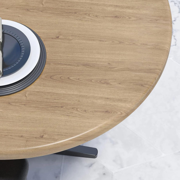 GGMMÖBEL WERZA | Werzalit Tischplatte | Eiche | Ø 60 cm | Topalit Gartentischplatte | Perfekt für kl