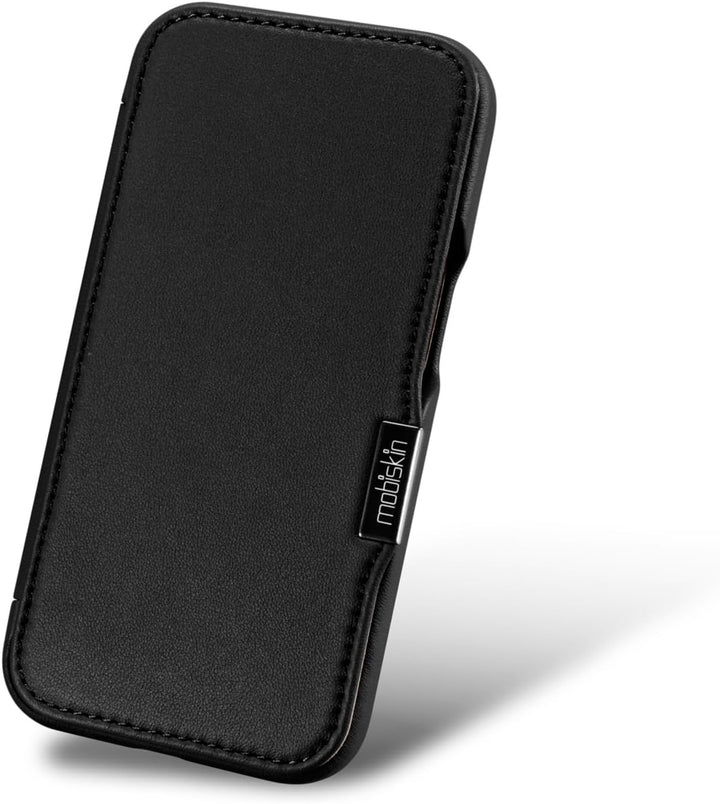 Mobiskin Hülle für iPhone 15 PRO (6,1 Zoll), Handyhülle mit Leder, Case kompatibel mit MagSafe, Schu