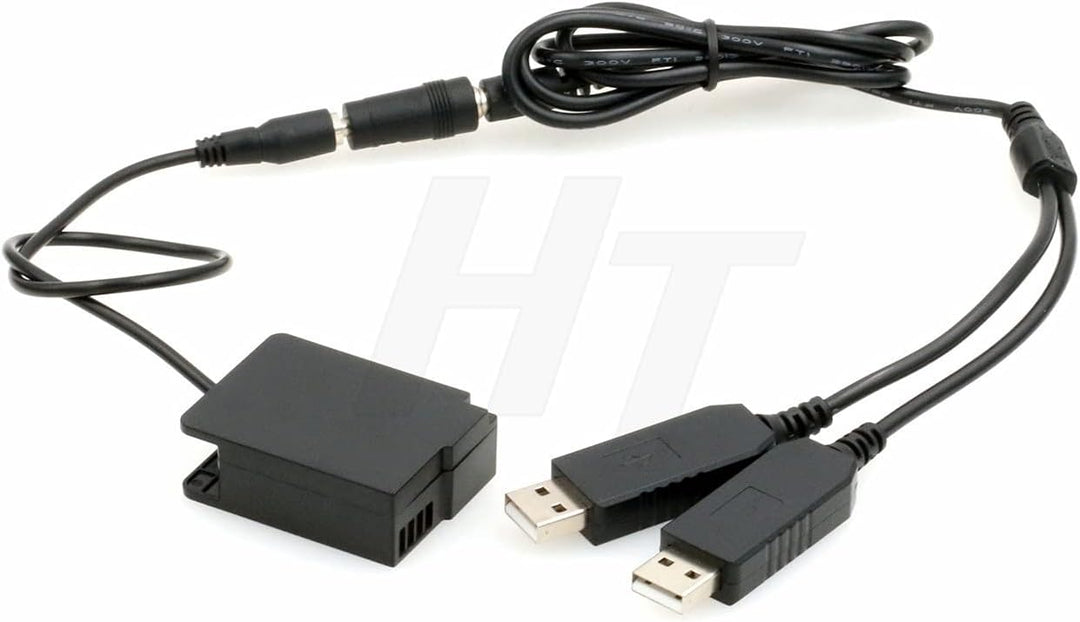 Dual USB DMW-BLC12 Dummy Akku DMW-DCC8 Netzteil für Panasonic Lumix DSLR G5 G6 G7 Kamera