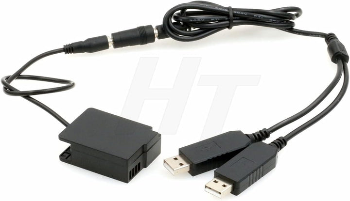 Dual USB DMW-BLC12 Dummy Akku DMW-DCC8 Netzteil für Panasonic Lumix DSLR G5 G6 G7 Kamera