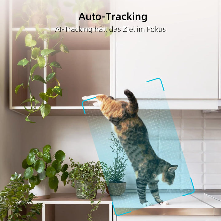 virtavo Überwachungskamera Innen 1080p Kamera Überwachung Innen 360° PTZ WLAN Kamera FHD 2-Wege-Audi