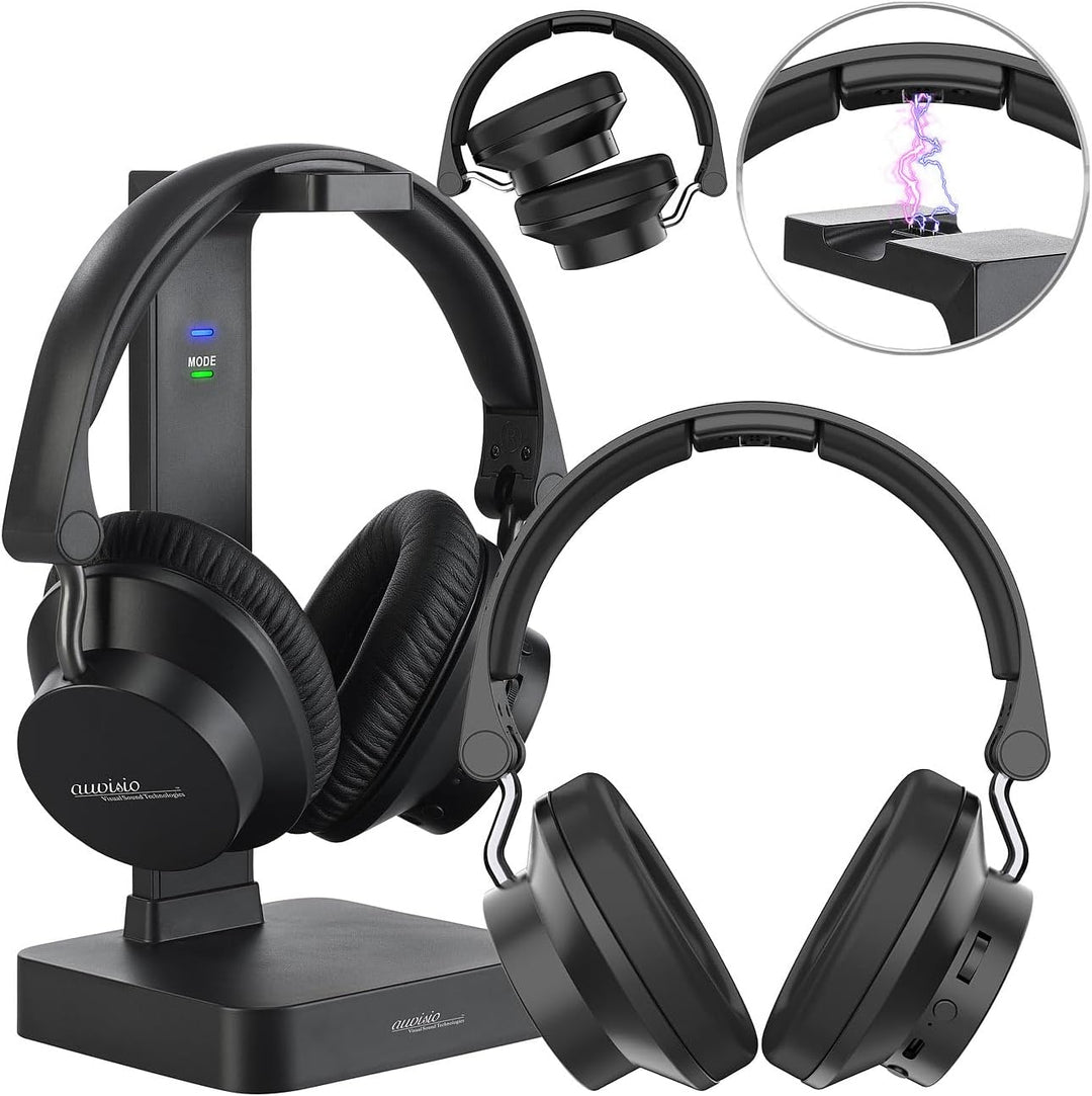auvisio Headset: Digitaler Funkkopfhörer & Hörverst., 98 db TV-Modus + zus. Kopfhörer (Akkubetrieben