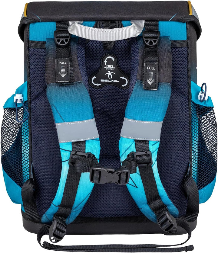 Belmil Mini-Fit Schulranzen Set 4 -teilig (405-33/AG/S) (Fire Footbal), Fire Footbal