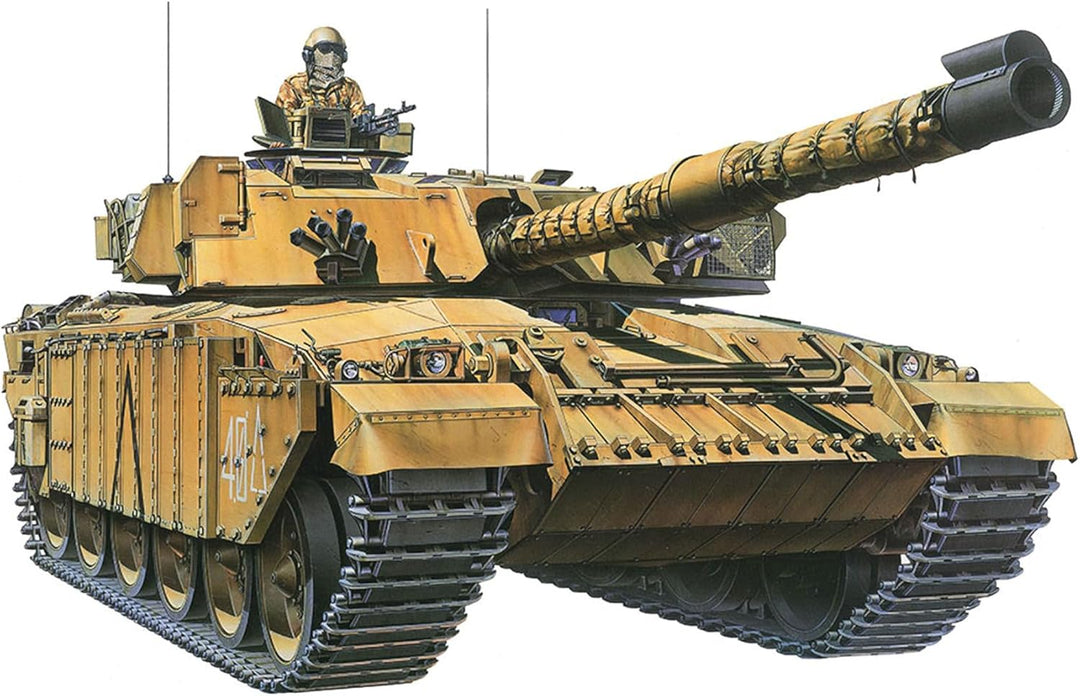 TAMIYA 300035154 300035154-1:35 Britische Kampfpanzer Challenger 1 Mk.III (2),originalgetreue Nachbi