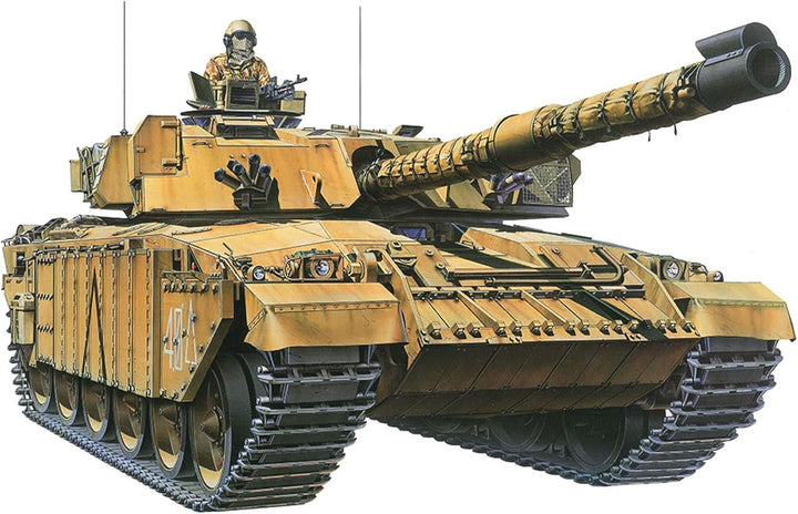 TAMIYA 300035154 300035154-1:35 Britische Kampfpanzer Challenger 1 Mk.III (2),originalgetreue Nachbi