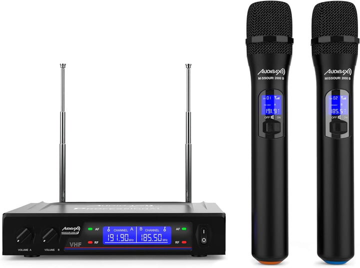 Audibax Missouri 2000 Micrófono Doble Inalámbrico Mano VHF Rango B