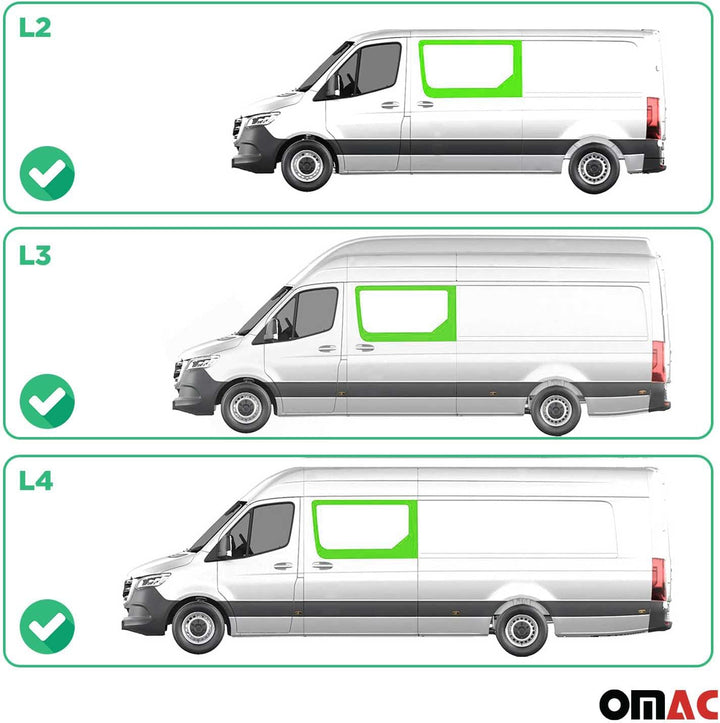 Seitenfenster kompatibel mit Mercedes Sprinter W906 2006-2018 Links Schiebetür L2 L3 L4