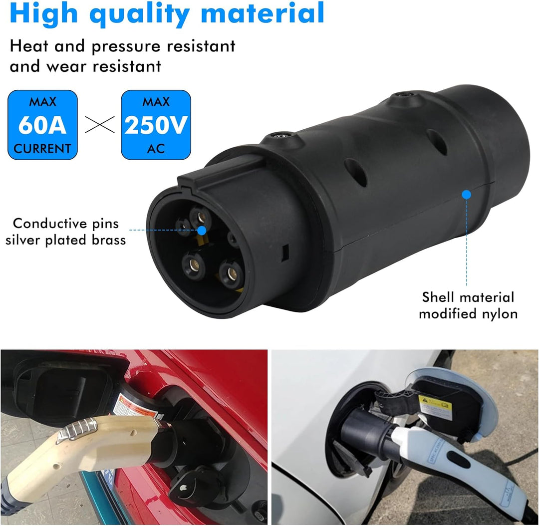 Opaltool EV Ladekabel Autoladegerät Adapter Typ 2 auf Typ 1, IEC 62196(Mennekes) auf SAE J1772 Autol