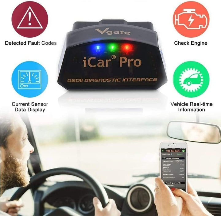 Vgate iCar Pro Bluetooth 4.0 (BLE) OBD2 OBDII Error Code Reader Car Check Engine Light with ELM327 A