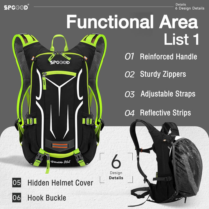 SPGOOD Fahrradrucksack 20L/25L/30L (9 Farben)-Wasserdichter Ultraleicht-für Damen & Herren Multifunk