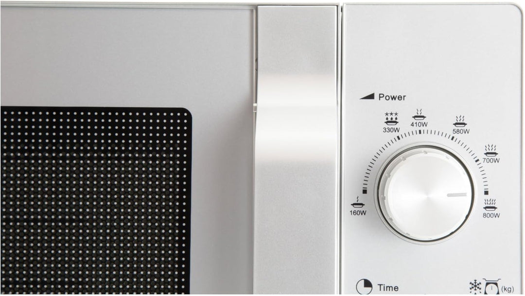 Sharp R204S Solo-Mikrowelle / 20 L / 800 W / 6 Leistungsstufen / Zeitschaltuhr von 30 Minuten bis 00