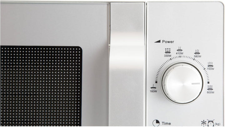 Sharp R204S Solo-Mikrowelle / 20 L / 800 W / 6 Leistungsstufen / Zeitschaltuhr von 30 Minuten bis 00