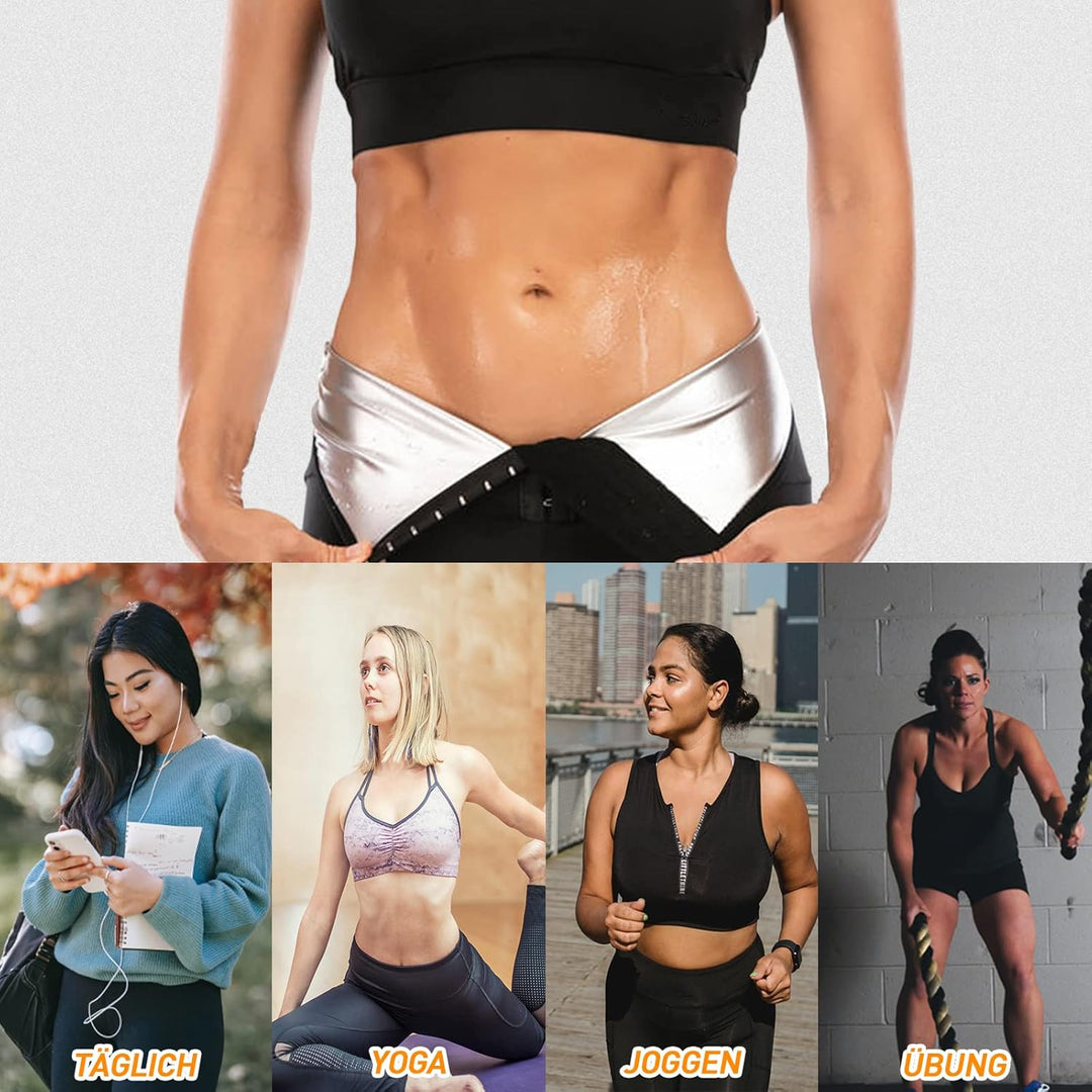 Merlvida Shape Leggings Damen High Waist Sauna Jogginghose Abnehmen Sporthose Bauchkontrolle Body Sh