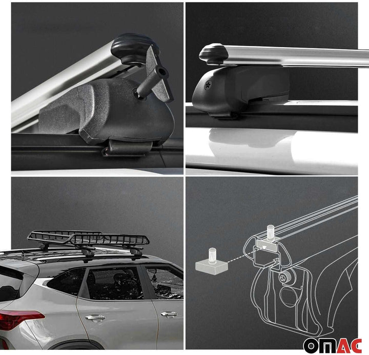 Dachträger Gepäckträger kompatibel mit Mini Countryman 2010-2016 TÜV ABE Aluminium Silber Countryman