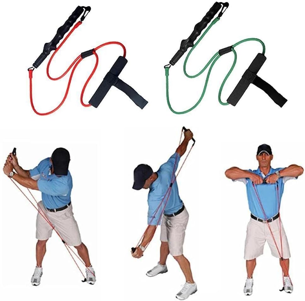 HUSHUI Golf Gym Power Swing Trainer Widerstandsbänder, Golf Swing Trainer Indoor Golf Übungsbänder S
