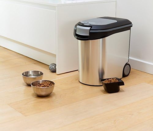 Curver Futter-Container 12kg I 35L, schwarz/Silber, 49,3 x 27,8 x 42,5 cm Single, Single