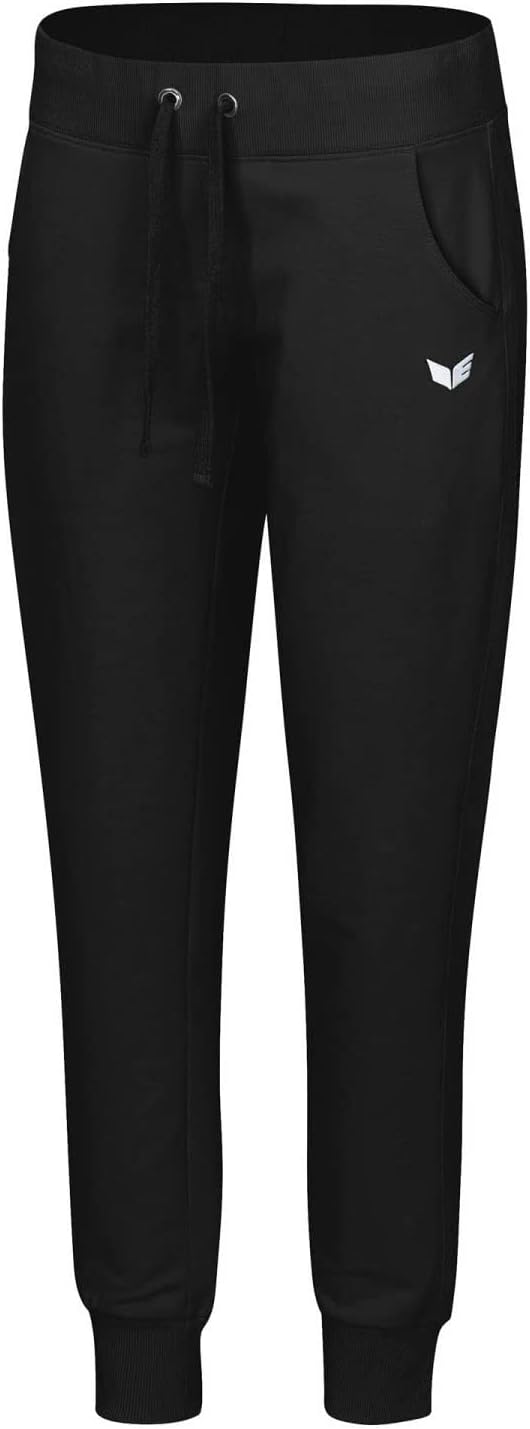 Erima Damen Trainingshose Sweatpants with Cuff 34 Schwarz, 34 Schwarz