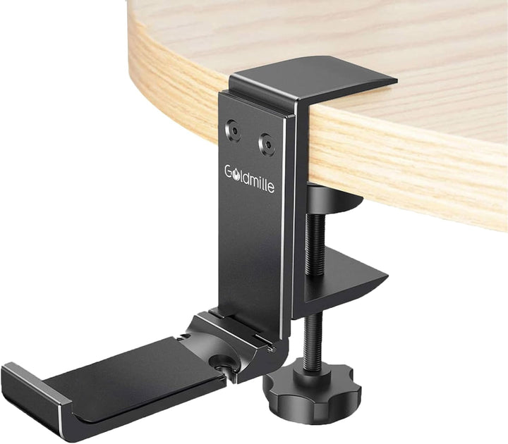 Goldmille Kopfhörerständer aus Aluminium, faltbar, mit Kabelclip, Headset-Halter, Klemmhaken unter d