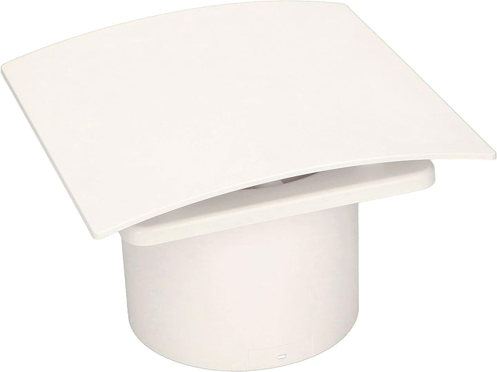 KOTARBAU® Wandlüfter Ø 100 mm Ventilator Gehäuse Silent + Abdeckung Satz Weiss Abzugssystem, Weiss