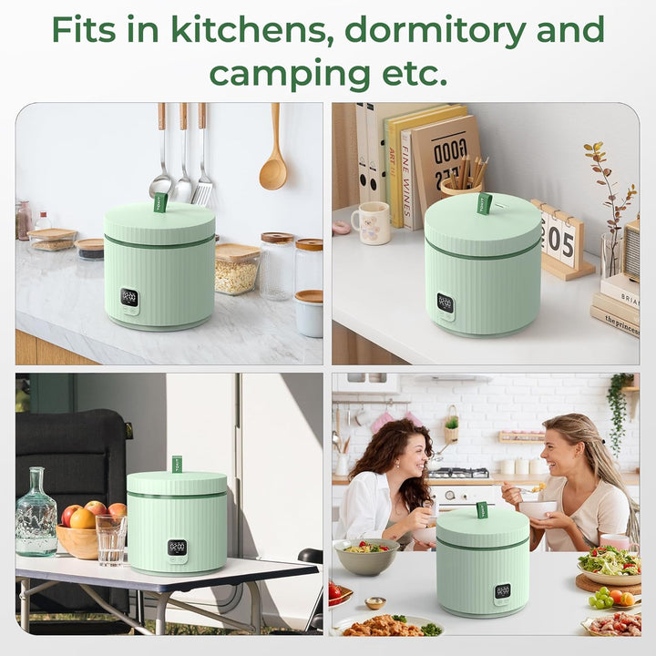 TOKIT Reiskocher Klein Pro 1,5L Mini aber Multifunktionen mit Display-Touch-Taste für 1-3 Personen K