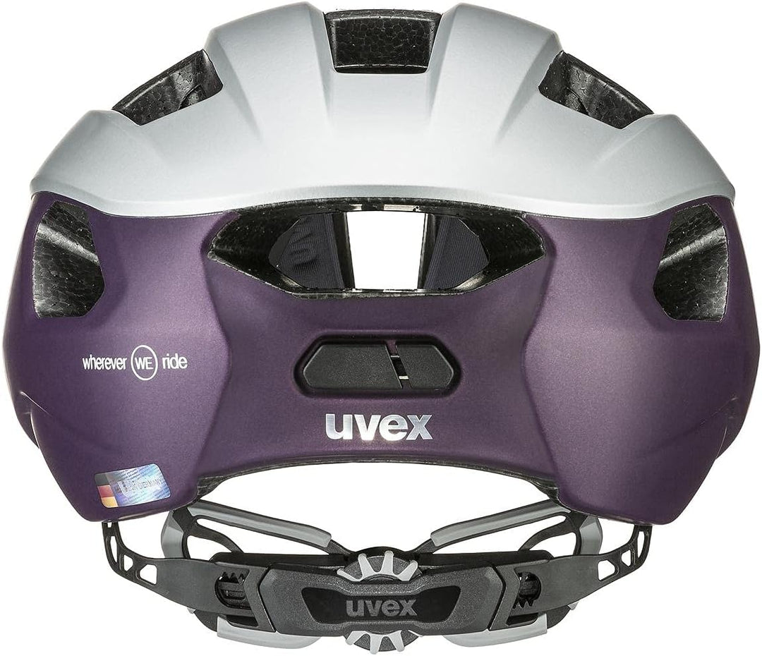 Uvex Rise CC Damen Rennrad Fahrrad Helm matt silberfarben/lila 2022 52-56 cm, 52-56 cm