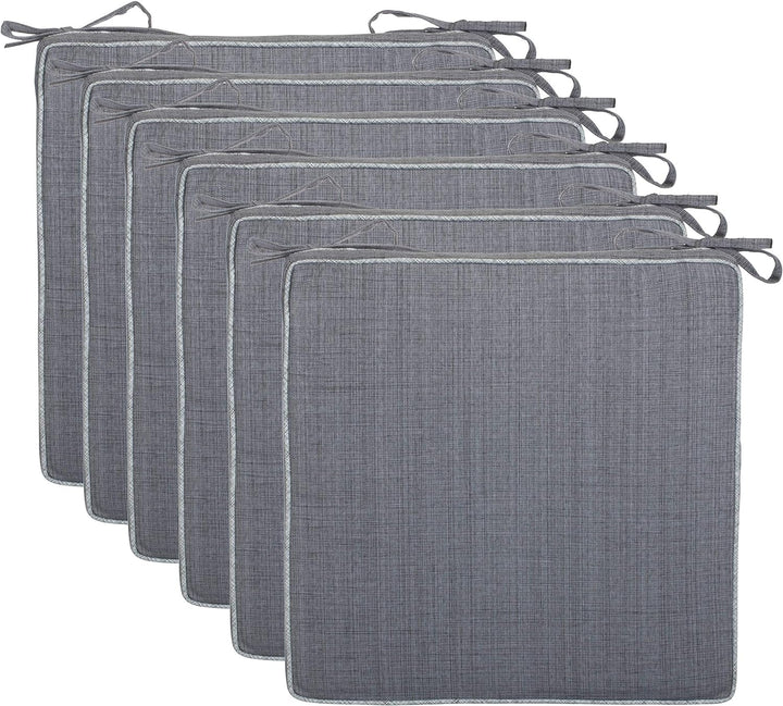 Brandsseller Outdoor Garten Sitzkissen Auflagen Kissen mit Paspel - Leinenoptik Uni - Schmutz- und W