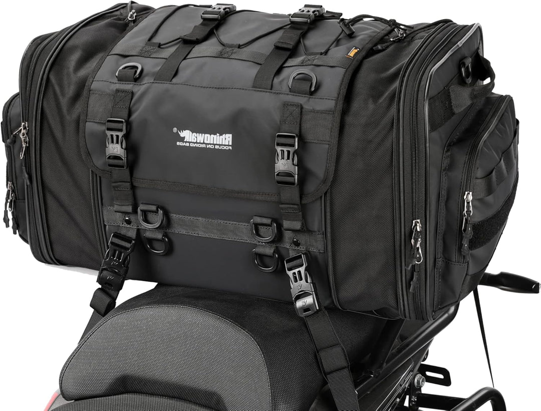 BAIGIO Hecktasche Motorrad Gepäckrolle 40-60L Erweiterbar Motorrad Tasche Heck Wasserdicht Multifunk