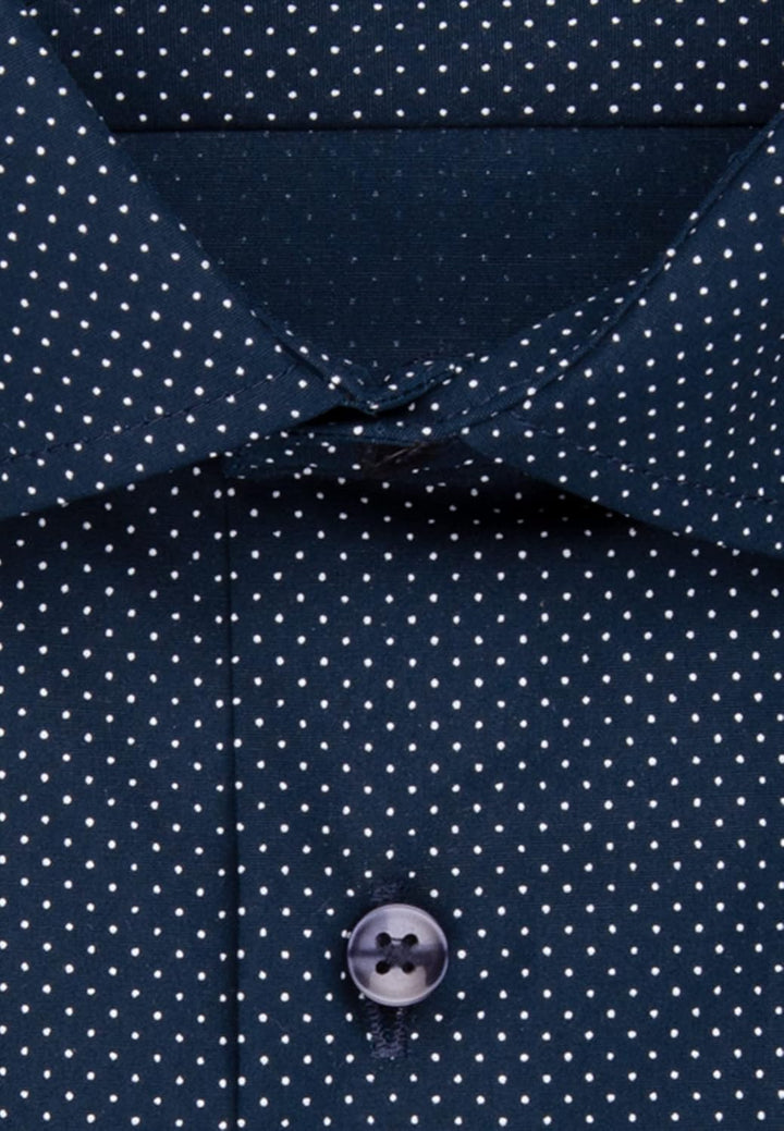 Seidensticker Herren Shaped Fit Kurzarm Hemd Shirt 38 Dunkelblau, 38 Dunkelblau