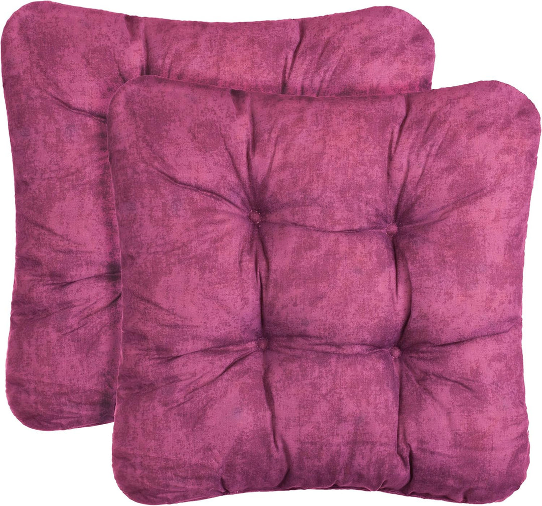 Brandsseller Kissen-Set Sitzkissen Dekokissen Stuhlkissen Zierkissen Stuhlauflage 2er-Set, Beere