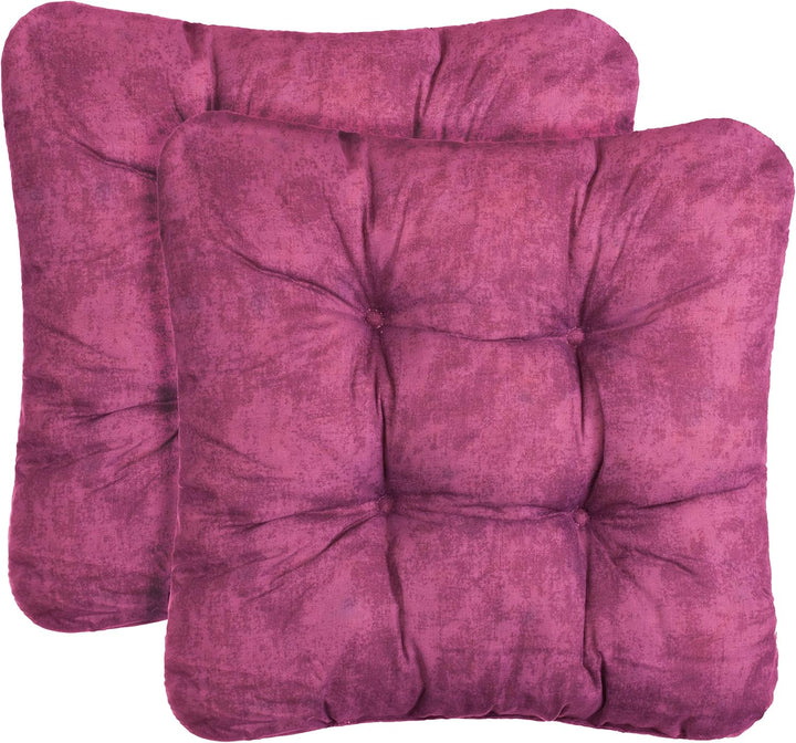 Brandsseller Kissen-Set Sitzkissen Dekokissen Stuhlkissen Zierkissen Stuhlauflage 2er-Set, Beere