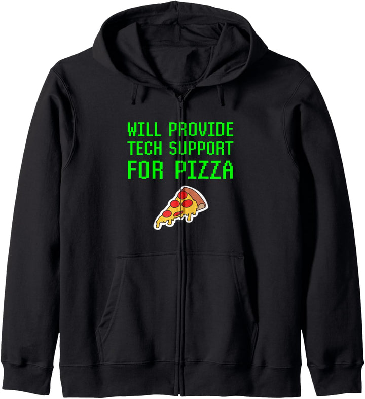 Bietet Technischen Support Für Pizza Computer Repair Geek Kapuzenjacke