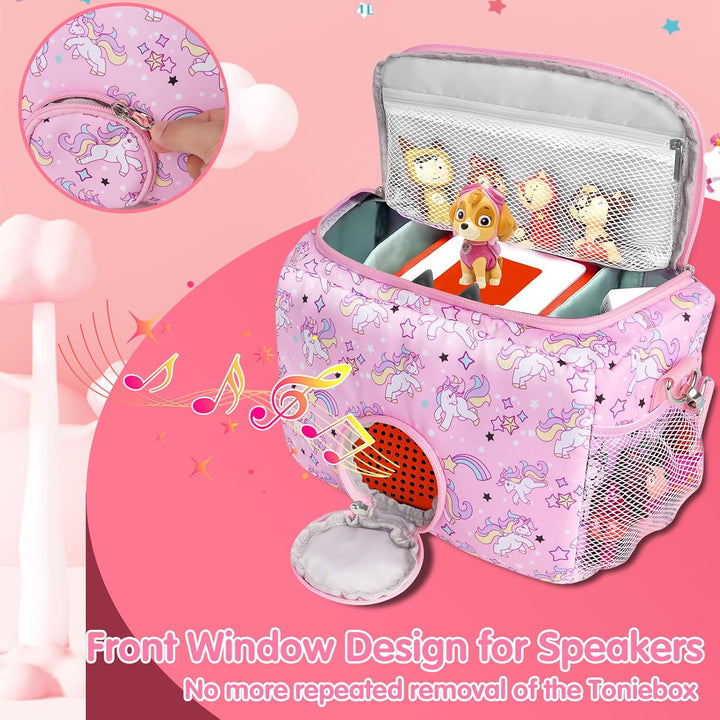 Tragetasche für Toniebox Starter Set, für Tonie-Figuren, Kopfhörer, Ladestation und Zubehör, Aufbewa