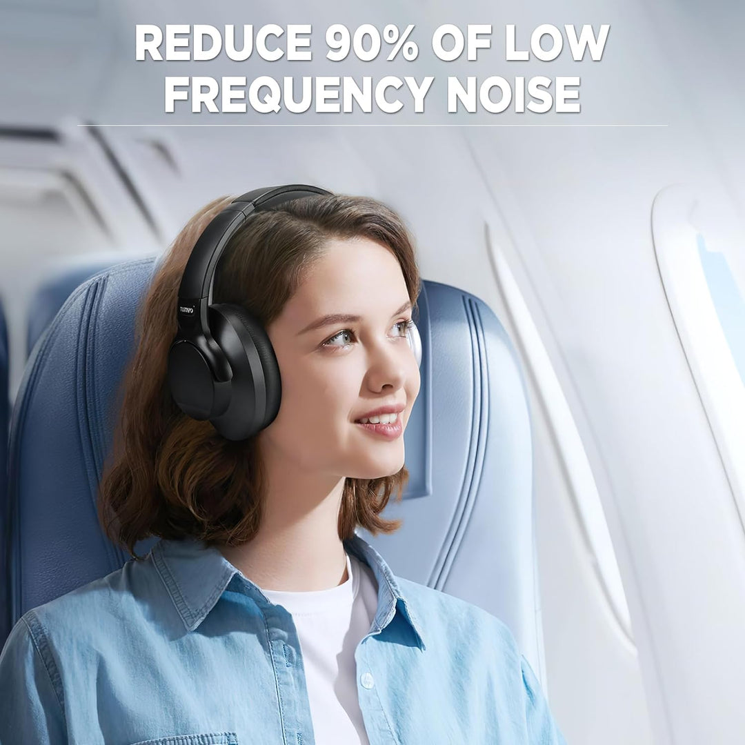 TUINYO Kabellose Kopfhörer - Noise Cancelling Over Ear Bluetooth Kopfhörer mit 60H Spielzeit, Hi-Res