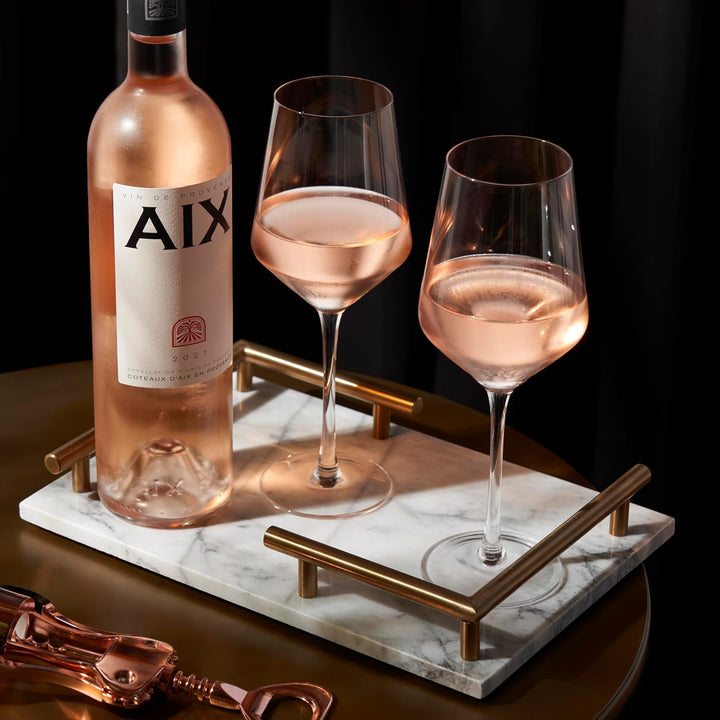 Viski Kristall-Chardonnay-Gläser – Europäisch gefertigte Weissweingläser-Set mit 113-170 ml Stiel-Ch