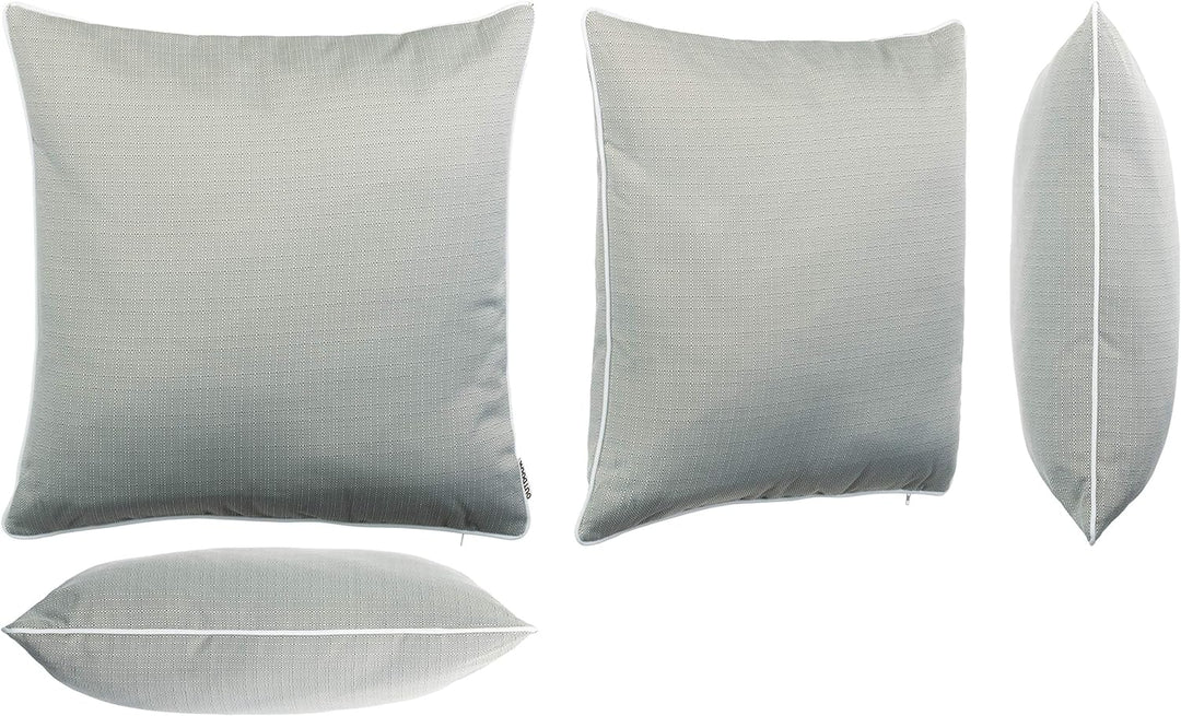 Brandsseller Outdoor Garten Kissen Dekokissen Leinenoptik strukturiert Schmutz- und Wasserabweisend