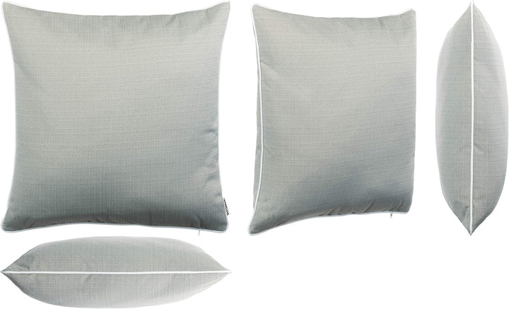 Brandsseller Outdoor Garten Kissen Dekokissen Leinenoptik strukturiert Schmutz- und Wasserabweisend