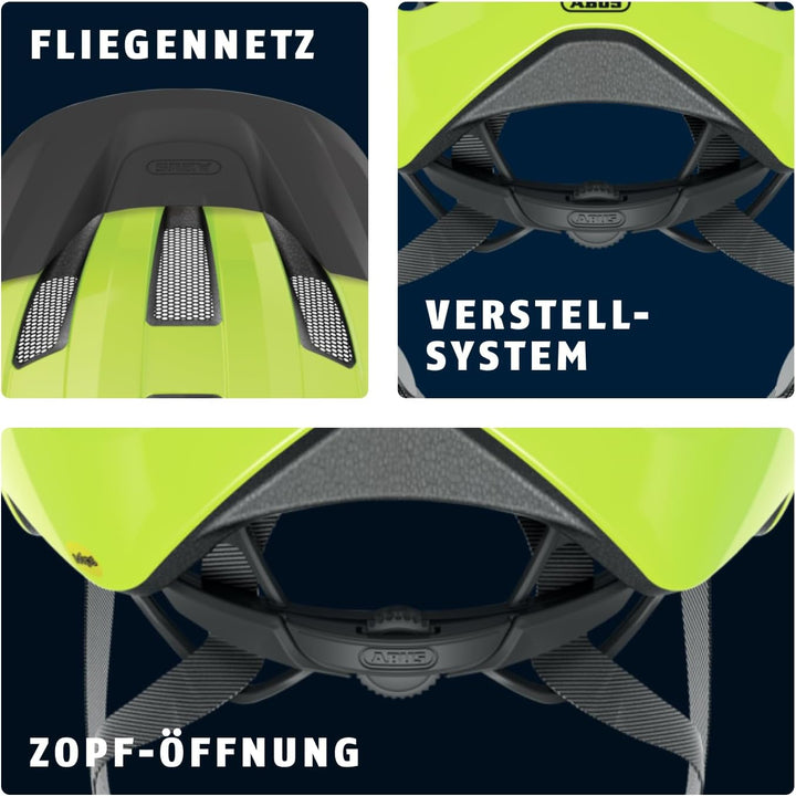ABUS Rennradhelm Macator MIPS - Fahrradhelm für Einsteiger mit Schirm - geeignet für Zopfträger/-inn