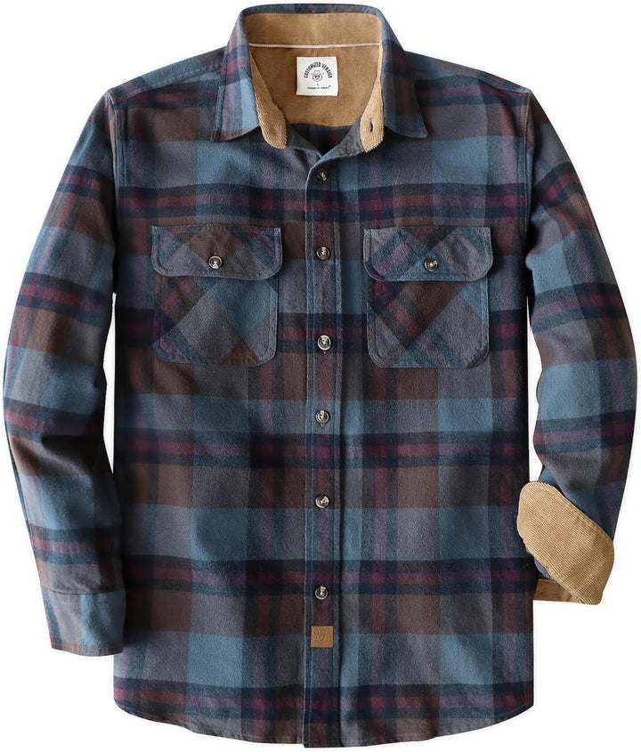 Dubinik® Flanellhemd Herren Button Down Kariert Baumwollhemd Freizeithemd Hemd Herren Langarm mit Zw