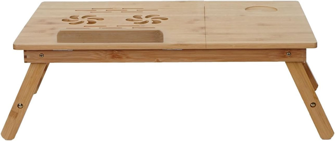 Laptoptisch HWC-B81AM, Notebooktisch Betttisch Klapptisch mit Lüftungslöcher faltbar höhenverstellba