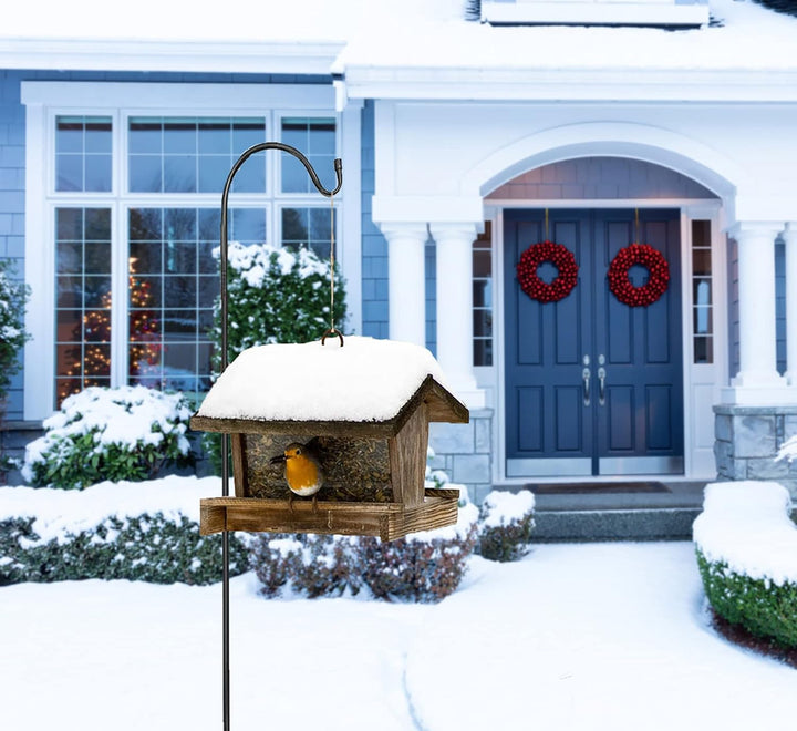 XRR Schäferhaken 2 Stück Shepherd's Hooks mit 5 Zinken 96 cm/37 inch Hirtenhaken Metall Gartenstab f