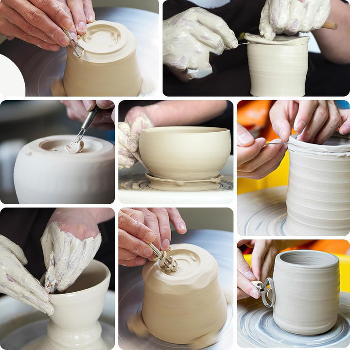 FAMKEEP Modellierwerkzeug,55 Stück Ton Werkzeug,Carving Tools Clay Keramik Sculpting Ton Werkzeug mi