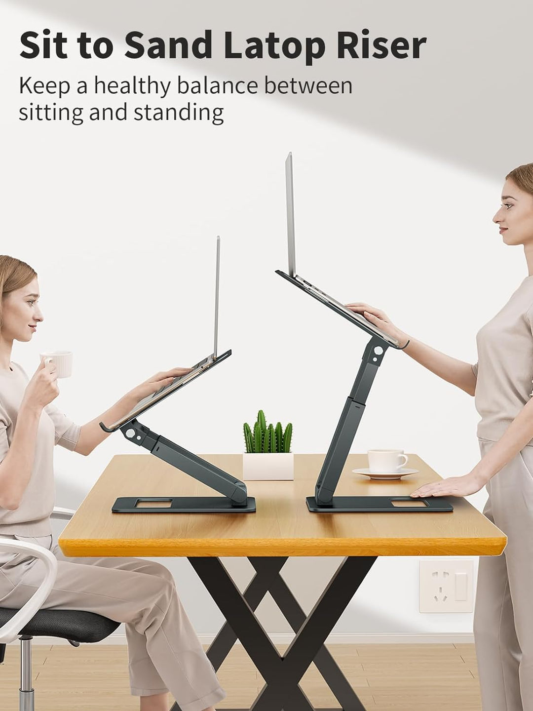 tounee Laptop Ständer Höhenverstellbar, Ergonomischer Computer Ständer, Adjustable Laptop Stand, Not