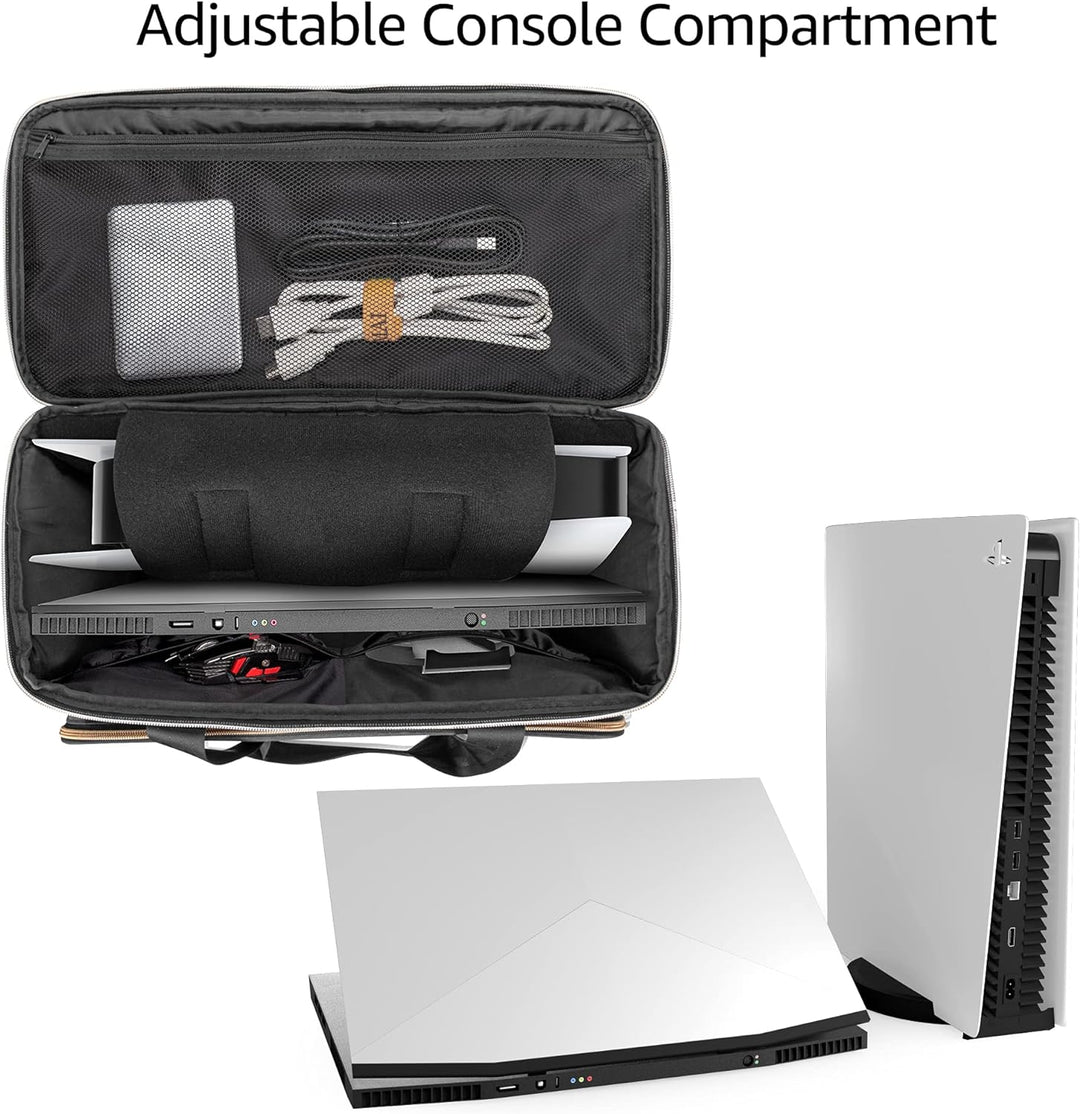Trunab Spielkonsolen-Reisetasche kompatibel mit PS5/PS4/Xbox One, Schulter-Aufbewahrungstasche für P