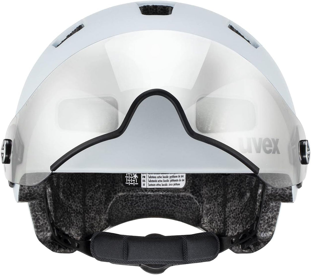 Uvex Rush Visor City Fahrrad Helm matt Light blau 2024 58-61 cm, 58-61 cm