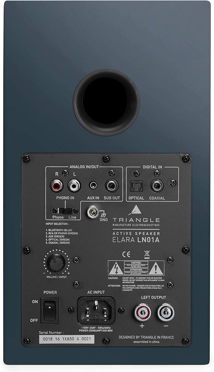 Active Speakers LN01A - Bluetooth Regallautsprecher mit 2 x 50W Verstärker - HD Audio - Phono/Optica