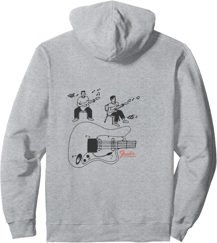 Fender Fine Electric Instruments Pocket Size Classic Logo Pullover Hoodie