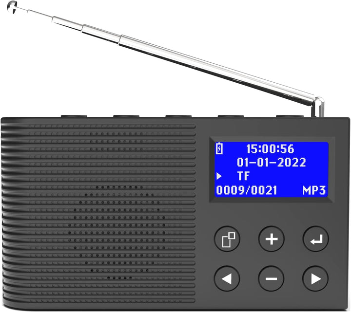 YaakinComp K3 Tragbares Radio, DAB/DAB+ Digital, FM-Radio, Bluetooth, MP3-Player, wiederaufladbarer